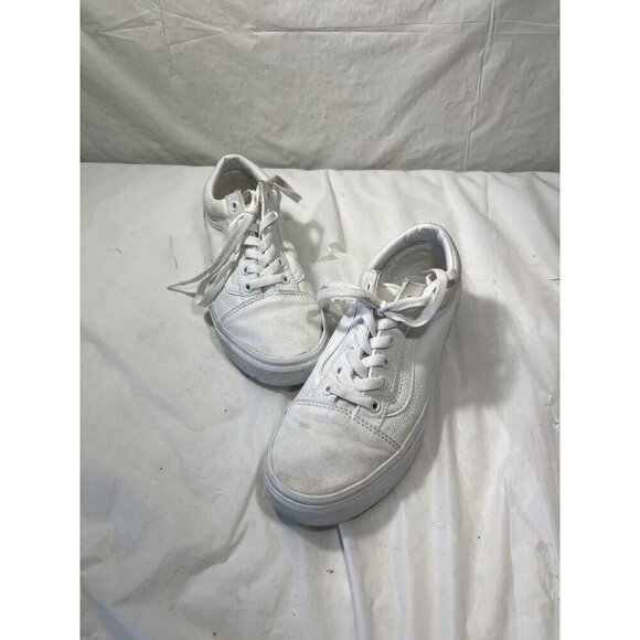 VANS Off-The-Wall Triple White Skateboarding Classic  Womens size 7 - Picture 12 of 14